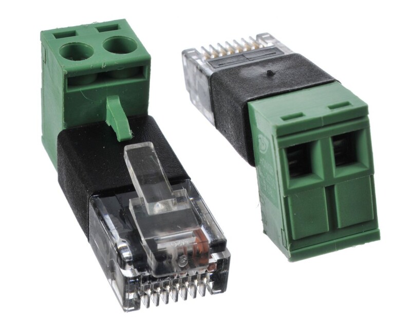 RJ45 Modular Plug to Screw Terminal Wire Adapter for PoE IDU-NODE
